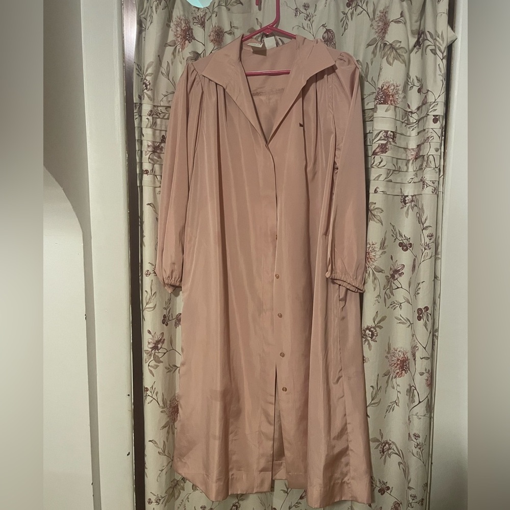 Vintage 1984 Mary Kay Consultant Nylon Lab coat size Large 14/16/18